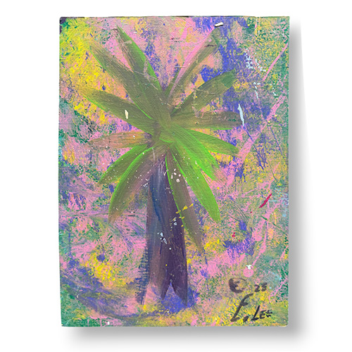 Ernest Lee 9.75 x 12.5 Palmetto Tree WP6378 SOLD